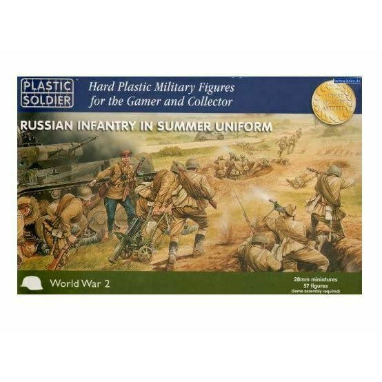 Plastic Soldier Company 28MM RUSSIAN INFANTRY IN SUMMER UNIFORM - 57 pcs New - TISTA MINIS