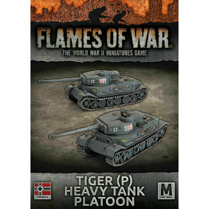 Flames of War German Tiger (P) (8.8cm) Tanks (x2) New - Tistaminis