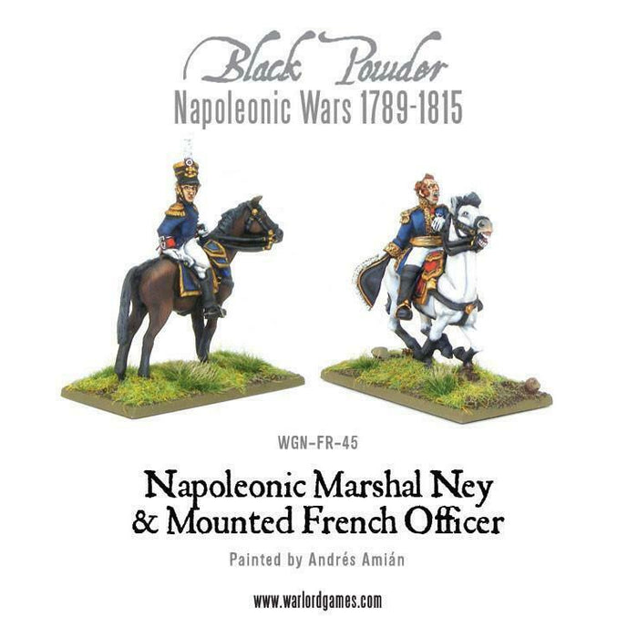 Black Powder Marshal Ney & Mounted French Brigade Officer New - TISTA MINIS