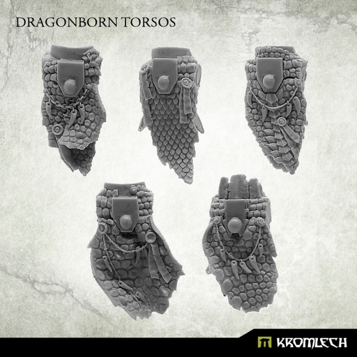 Kromlech Dragonborn Torsos (5) New - TISTA MINIS