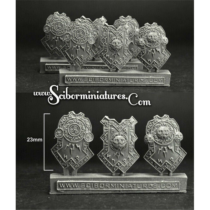 Scibor Miniatures Dwarven Shields set4 (6) New - TISTA MINIS