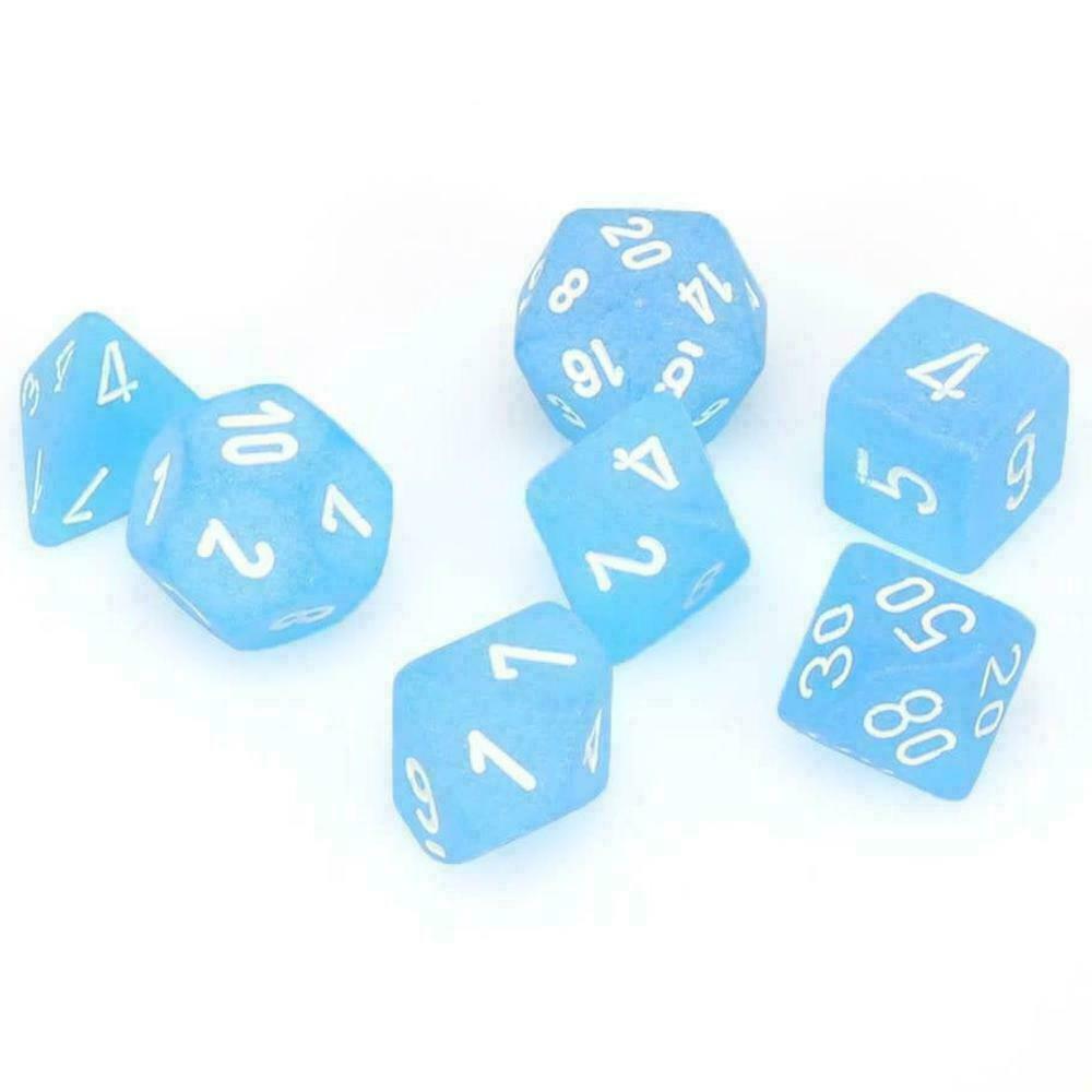 Chessex Dice Frosted: 7Pc Caribbean Blue - CHX27416 New - TISTA MINIS