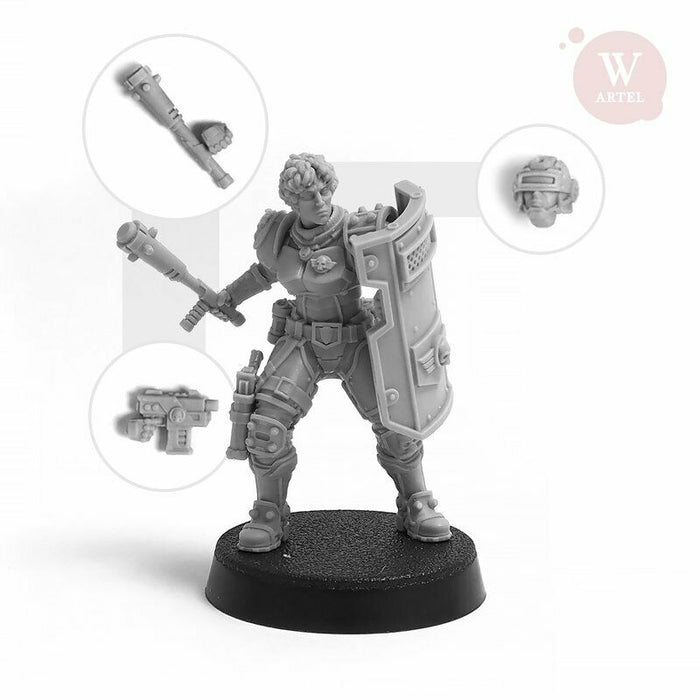 Artel Miniatures - L.E.U. - Female Riot Control Squad 28mm New - Tistaminis