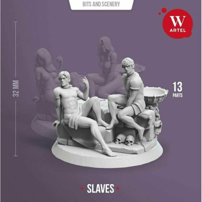 Artel Miniatures - Pair of Male Slaves (with scenery) New - TISTA MINIS