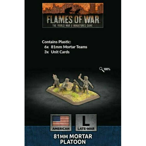 Flames of War American 81mm Mortar Platoon New - TISTA MINIS