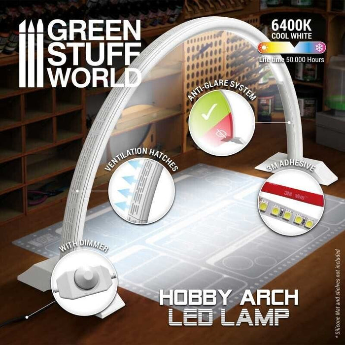 Green Stuff World Hobby Arch LED Lamp - Faded White New - Tistaminis