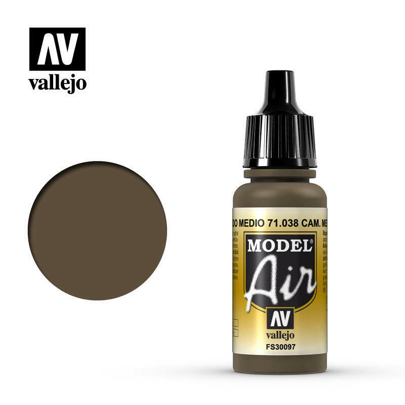 Vallejo Model Air Paint Camouflage Mediu Brown (FS 30059) (6/Bx) (71.038) - Tistaminis