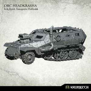 Kromlech Orc Headkrasha, Iron Reich Transporta Halftrakk (1) New - TISTA MINIS