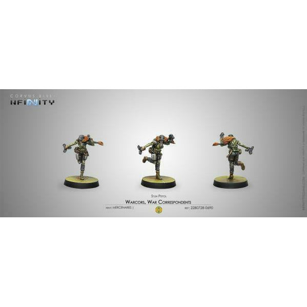 Infinity: Non-Aligned Armies Warcors, War Correspondents (Stun Pistol) New - Tistaminis