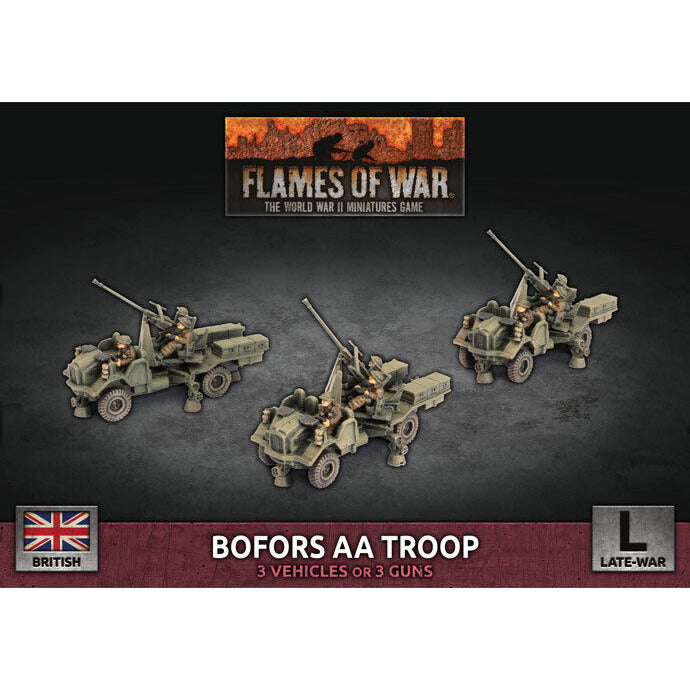 Flames of War British Bofors SP AA Troop (3x) Oct 29 Pre-Order - Tistaminis