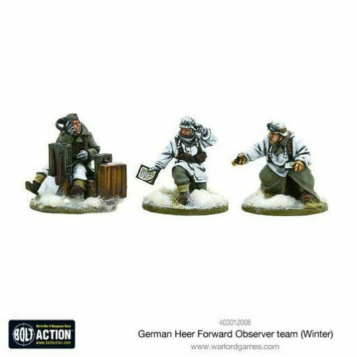 Bolt Action German Heer Forward Observer Team Winter New - TISTA MINIS