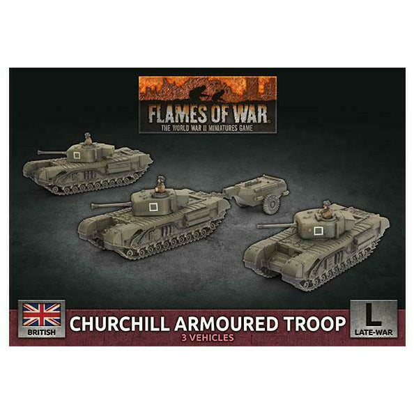 Flames of War British Churchill Armoured Troop New - TISTA MINIS