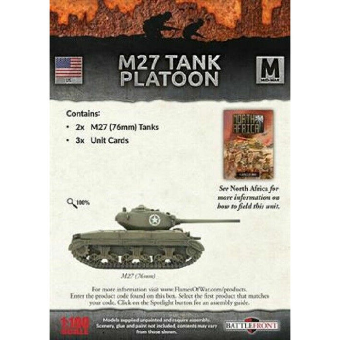 Flames of War American M27 (76mm) Tanks (x2) New - Tistaminis