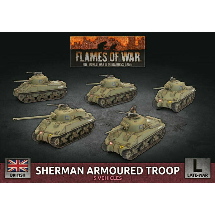 Flames of War British Sherman Armoured Troop New - TISTA MINIS