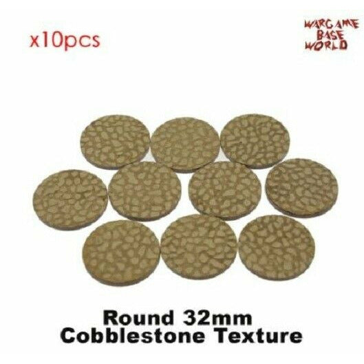 Warhammer Hobby Model Cobblestone MDF Bases 32mm x10 - TISTA MINIS