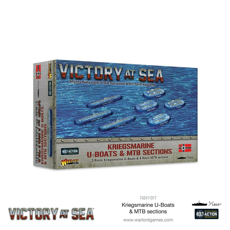 Warlord Games Victory at Sea - Kriegsmarine U-Boats & MTB sections New - TISTA MINIS
