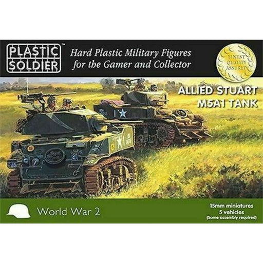 Plastic Soldier Company 15MM STUART M5 TANK X 5 VEHICLES New - TISTA MINIS