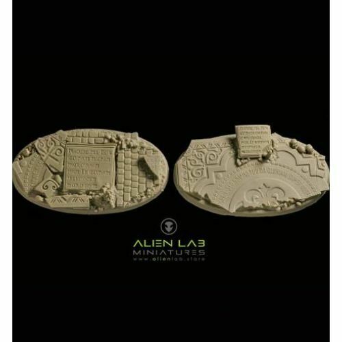 Alien Lab Miniatures TEMPLE RUINS OVAL BASES 75MM New - Tistaminis