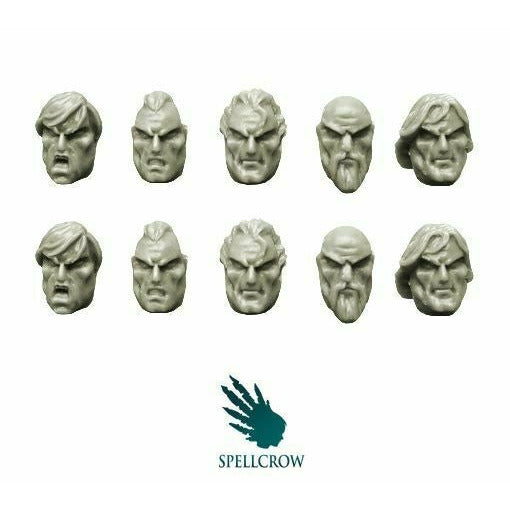 Spellcrow Scouts / Guards Heads with Long Hair - SPCB5834 - TISTA MINIS
