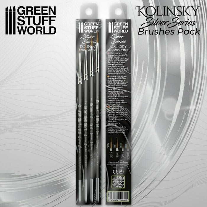 Green Stuff World SILVER SERIES Kolinsky Brush Set New - TISTA MINIS