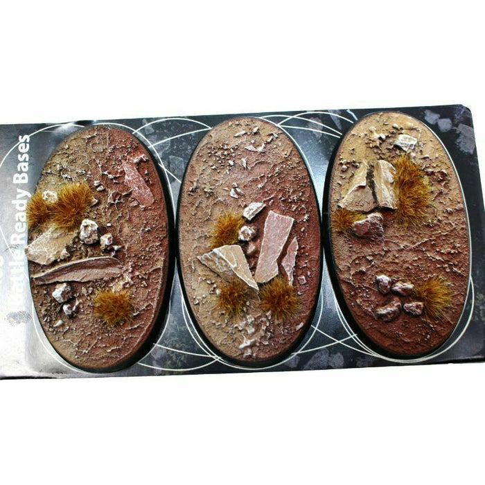 Gamers Grass Badlands Bases Oval 75mm (x3) - TISTA MINIS