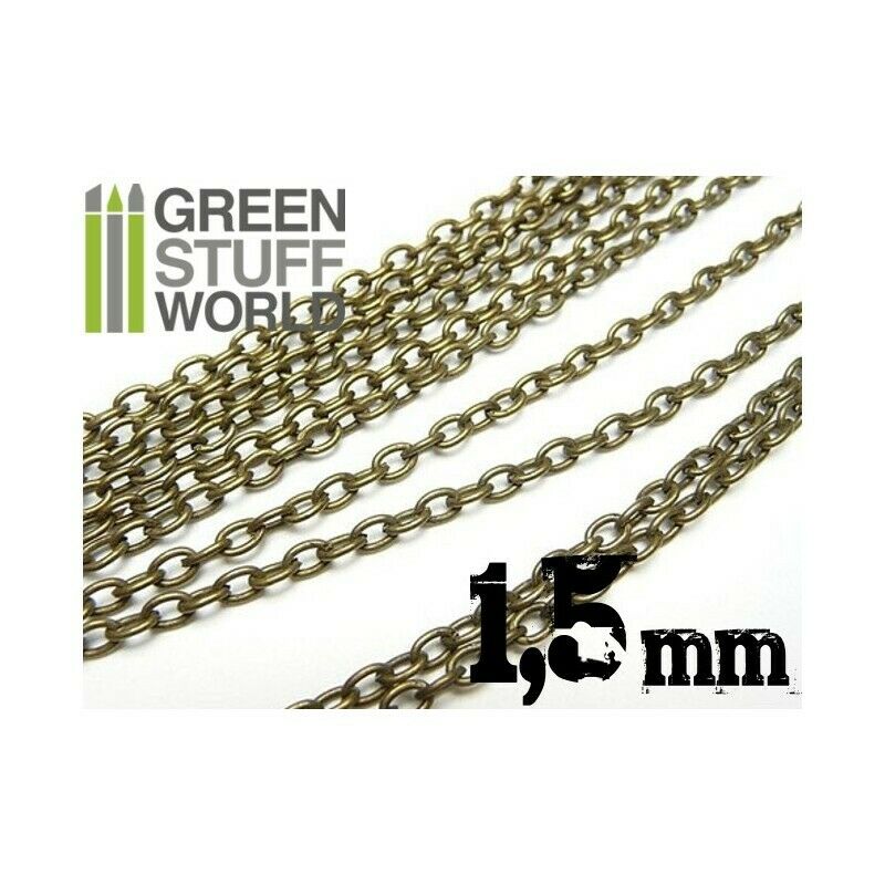 Green Stuff World Hobby Chain 1.5mm - Bronze New - TISTA MINIS