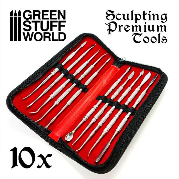 Green Stuff World 10x Professional Sculpting Tools with Case New - Tistaminis