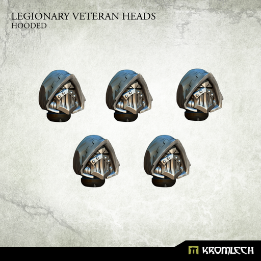 Kromlech Legionary Veteran Heads: Hooded (5) New - TISTA MINIS