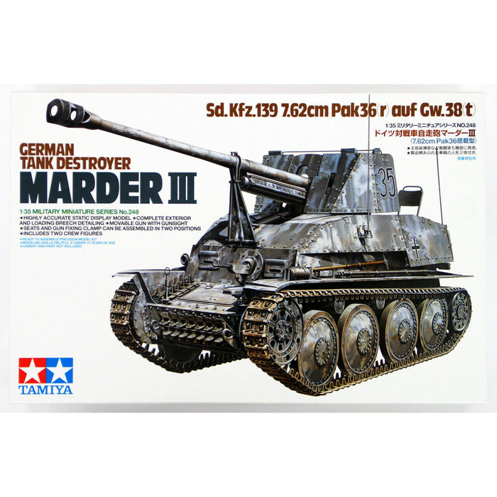 Tamiya TAM35248 GERMAN TANK DESTROYER MARDER 3 (1/35) New - Tistaminis