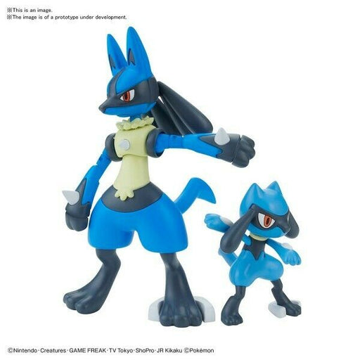 Bandai POKEMON MODEL KIT RIOLU & LUCARIO New - TISTA MINIS