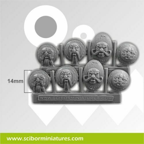 Scibor Miniatures Dwarves Shields set2 (8) New - TISTA MINIS