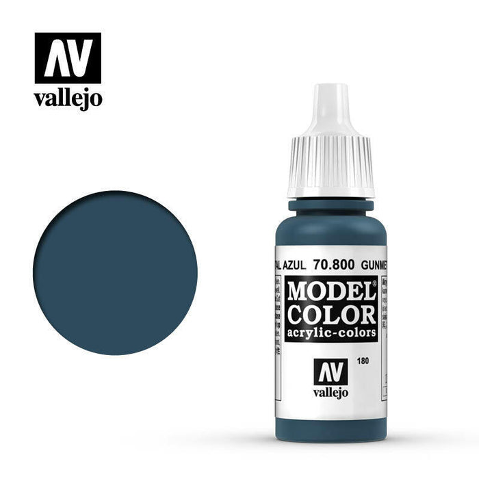 Vallejo Model Colour Paint Gunmetal Blue Metallic (70.800) - Tistaminis