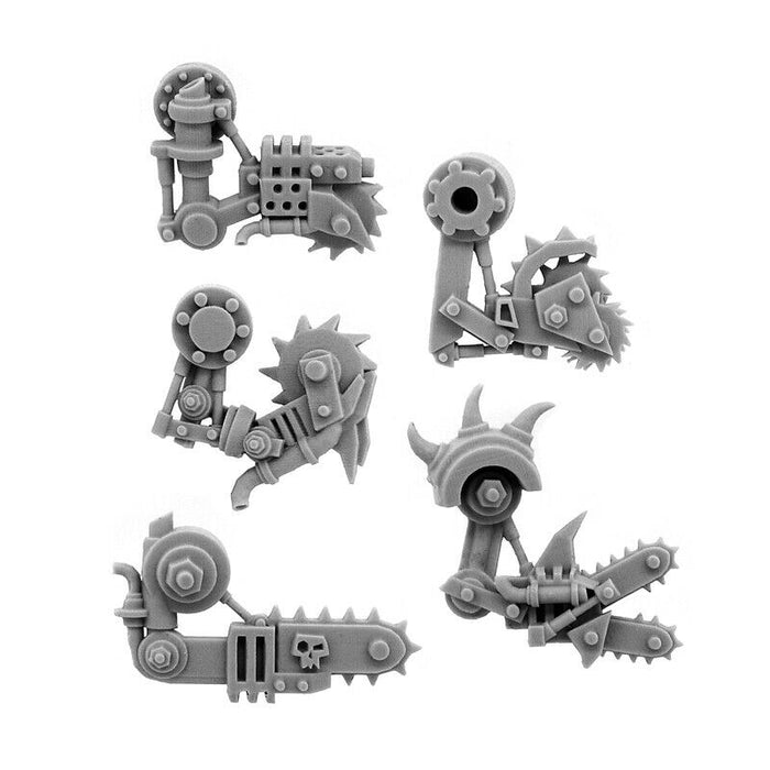 Wargames Exclusive ORK CYBORG CONVERSION BITS BIONIC BUZZSAW ARM (RIGHT) New - TISTA MINIS