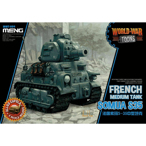 MENG WWT-009 FRENCH MED TANK SOMUA S-35 WORLD WAR TOONS New - TISTA MINIS