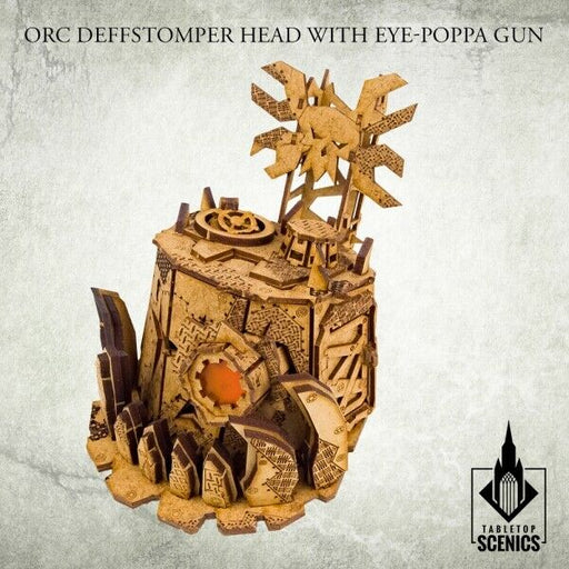 Kromlech Orc Deffstomper Head with Eye-Poppa Gun New - TISTA MINIS