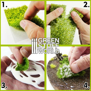 Green Stuff World Grass Mat Cutouts - Green Meadow New - TISTA MINIS
