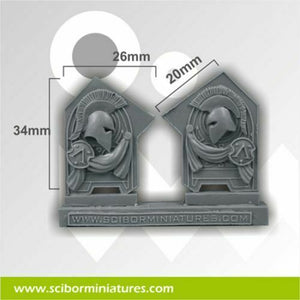 Scibor Miniatures Spartan Decorated Plates (2) (Alternate SKU) New - TISTA MINIS