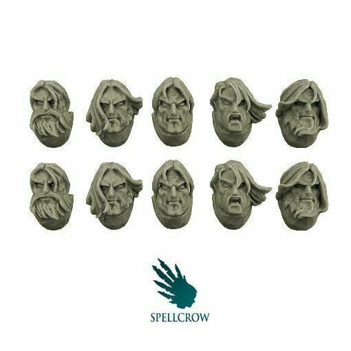 Spellcrow Space Knights Heads with Long Hair - SPCB5821 - TISTA MINIS
