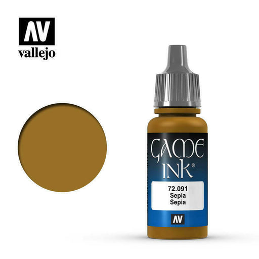 Vallejo Game Colour Paint Game Ink Sepia (72.091) - Tistaminis