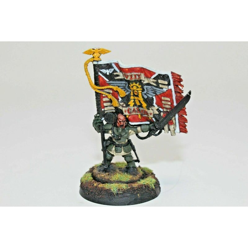 Warhammer Imperial Guard Colour Sergeant Kell Well Painted Metal - JYS83 | TISTAMINIS