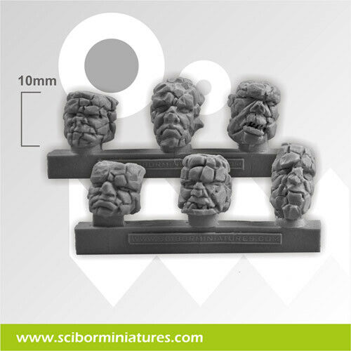 Scibor Miniatures Stone Heads Basing Kit (6) New - TISTA MINIS