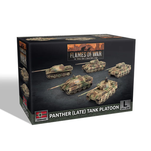 Flames of War	Late Panther/Jagdpanther Platoon (5x Plastic) July 23 Pre-Order - Tistaminis