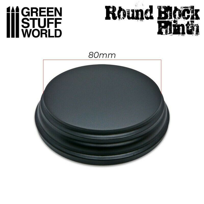 Green Stuff World Round Top Display Plinth 8cm New - TISTA MINIS