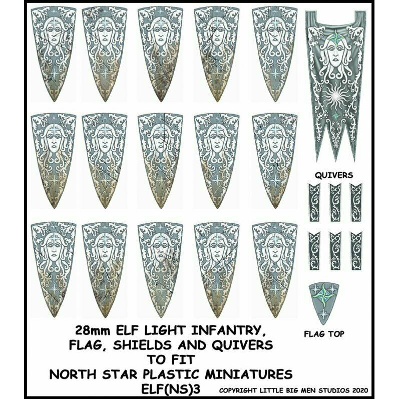 Elf Light Infantry Banner & Shields New - Tistaminis