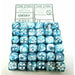 Chessex Dice 12mm D6 (36 Dice) Lustrous Slate /White CHX27890 - TISTA MINIS