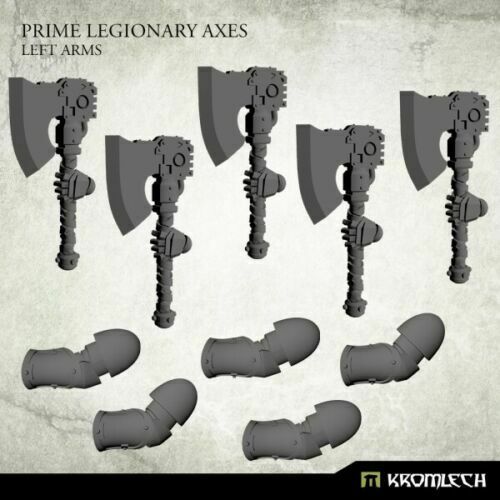 Kromlech Prime Legionaries CCW Arms: Axes [left] (5) New - Tistaminis