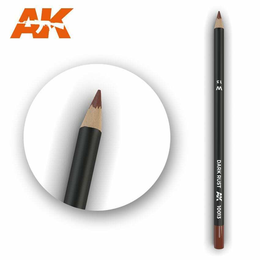 AK Interactive Watercolor Pencil Dark Rust New - TISTA MINIS