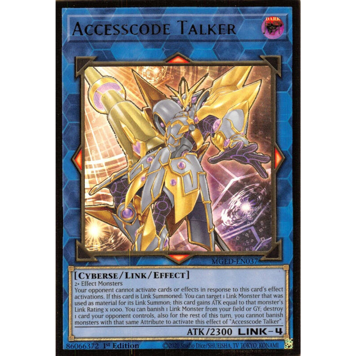 ACCESSCODE TALKER MGED-EN037 GOLD RARE - NM - Tistaminis