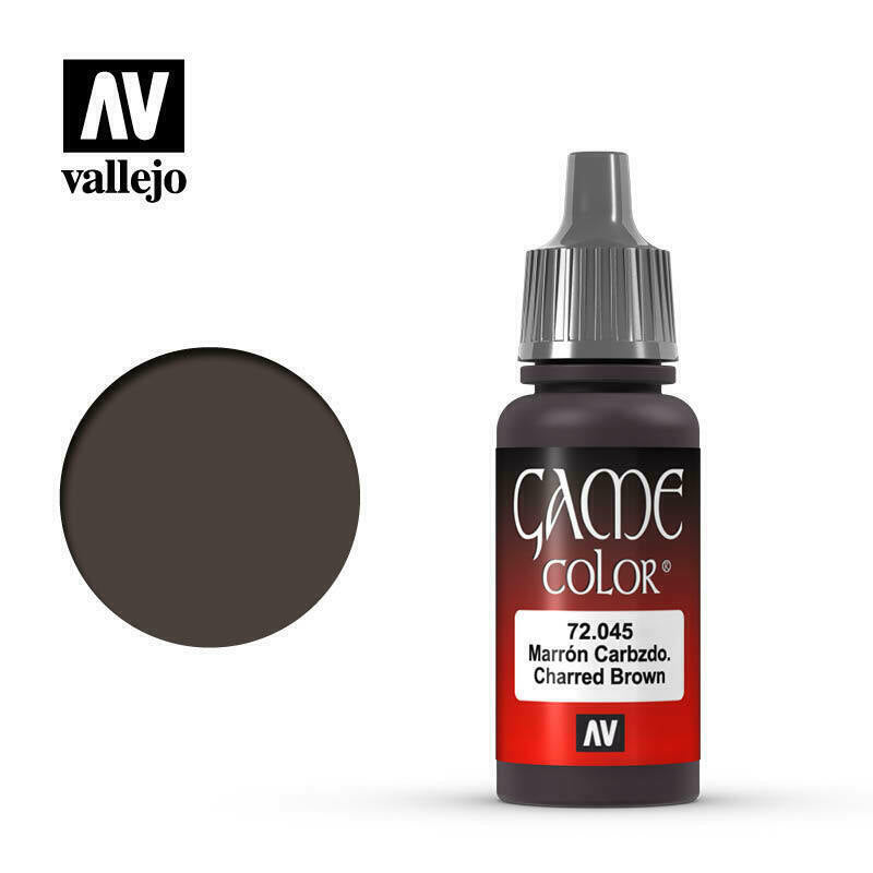 Vallejo Game Colour Paint Game Color Charred Brown (72.045) - Tistaminis