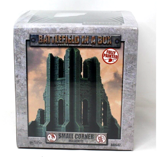 Battlefield In A Box: Gothic Battlefields: Small Corner Ruins - Malachite (x2) - Tistaminis